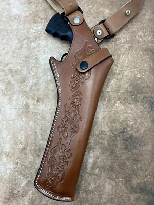 CEBECI ARMS For 8-3/8" S&W 500, Right Hand Western Leather Vertical Shoulder Holster