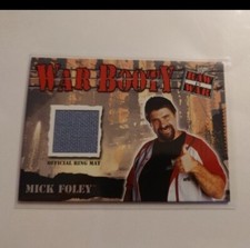 2001 Fleer WWF Raw Is War Booty Mick Foley Mankind Ring Mat Relic Card WWE