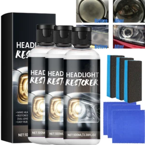 Updated Automotive Headlight Lens Restorer, Head Light Cleaner for Cars 100ML - Picture 1 of 11