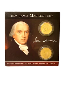 The Presidential Collection Monete Dollaro USA 2 James Madison 1809 - 1817 - Foto 1 di 12