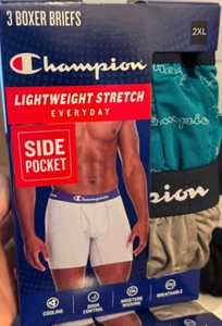 3Pack Champion Men Athletic LIGHTWEIGHT STRETCH Boxer Briefs XXLARGE 2XL - Picture 1 of 1