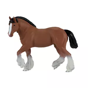 Mojo CLYDSEDALE HORSE BROWN Farm animals play model figure toys plastic equine - Picture 1 of 6