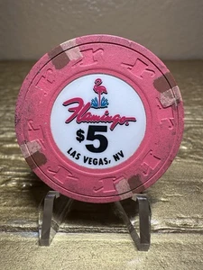 VTG $5 Las Vegas Flamingo H&C House Casino Chip Gaming Gambling Retro - Picture 1 of 3