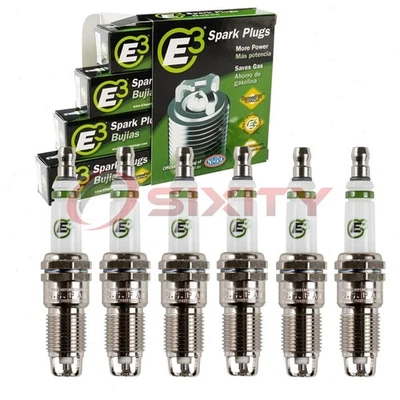 6 pc E3 Spark Plugs for 1995 Mercury Mystique 2.5L V6 Ignition Wire su - Image 1 of 4