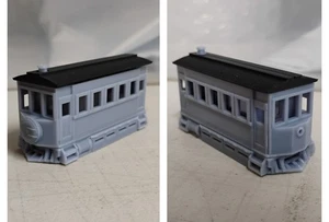 HOn30 18ft STEAM DUAL CAB PASSENGER TRAM for Kato 11-109 chassis. RESIN 3D Print - Picture 1 of 5