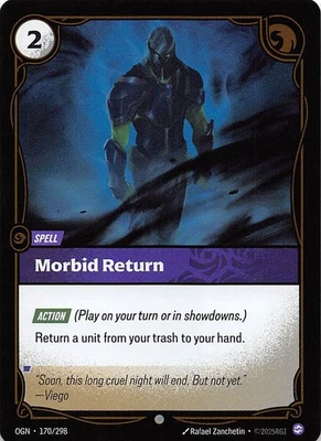 Morbid Return Foil 170/298 Origins Riftbound League of Legends 002287 - Image 1 of 2