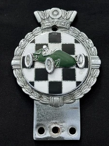 COOPER 500 F3 CIRCUITO DE CARRERAS DE MOTOR BANDERA A CUADROS ESMALTE J R PLACA DE COCHE DEMACRADO - Imagen 1 de 13