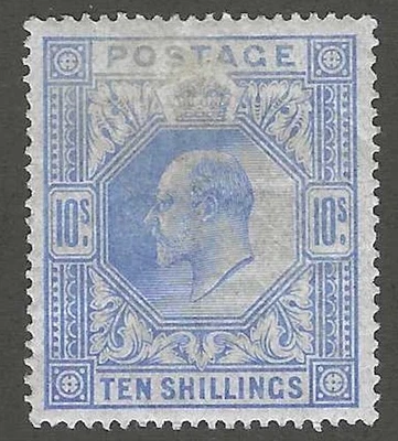 Gran Bretaña, 1902, Scott #141, Rey Eduardo VII, 10sh Ultra, Como Nuevo, O.G., H. Foto 1 de 2