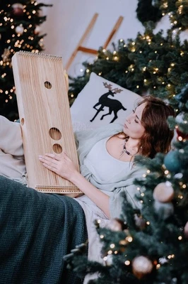 Christmas gift -Monochord lyre harp with sound of Sitar sound healing instrument - Image 1 of 4
