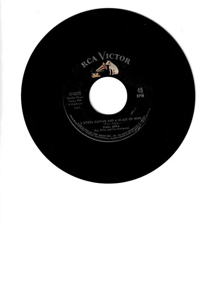 1963    A STEEL GUITAR AND A GLASS OF WINE  -  PAUL  ANKA - Image 1 of 1