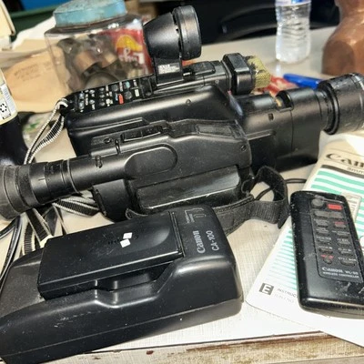 Vintage Canon Canovision 8 E250 Video Camcorder Manual,Remote,Charger Untested - Image 1 of 4