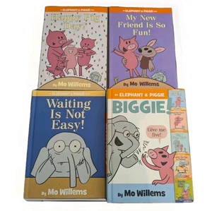 Lot of 4 Elephant & Piggie Hardback Softcover Books by Mo Willems Biggie 8 Total - Imagen 1 de 3