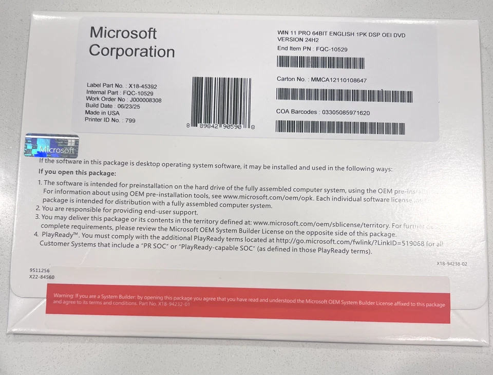 Windows 11 Pro DVD 64 bits licencia genuina de Microsoft (se envía al día siguiente) Foto 1 de 2
