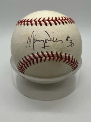 Maury Wills Los Angeles Dodgers Signed Autograph OMLB Baseball PSA DNA *87 - Image 1 of 2