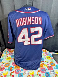 Washington Nationals #42 Jackie Robinson Day Navy Stitched Jersey - Sz. XL - Picture 1 of 4