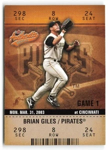 2003 Fleer Authentix #45 Brian Giles Pittsburgh Pirates - Picture 1 of 2