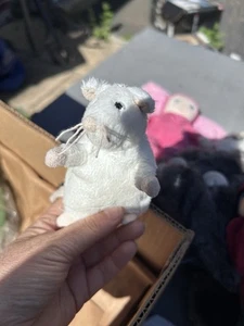 Ikea Gosig Mus Mouse Mice Rat White Plush Small Soft Toy Comforter Teddy Bear 5" - Imagen 1 de 1