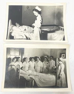 2 Vintage 1930s/1940s Nurses In Training Roosevelt Hospital? Photographs 5”x7” - Picture 1 of 8