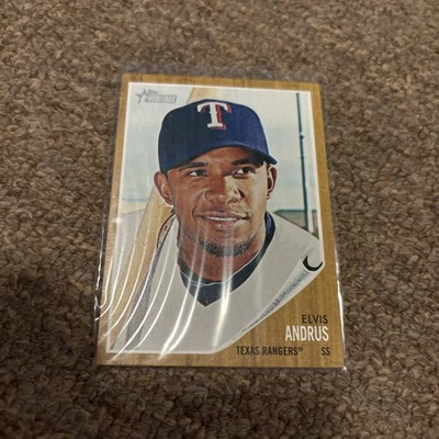 2011 Topps Heritage #449 Elvis Andrus Rangers (SP/Short Print) z - Image 1 of 2