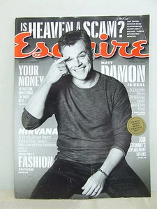  ESQUIRE MAGAZINE August 2013 MATT DAMON John Oliver Jon Voight Stewart  130 pgs - Picture 1 of 6