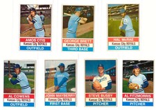 1976 Hostess - KANSAS CITY ROYALS Team Set (B)