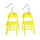 Delicate Folding Chair Earrings Acrylic Chair Damgle Earrings Women Daily Wear