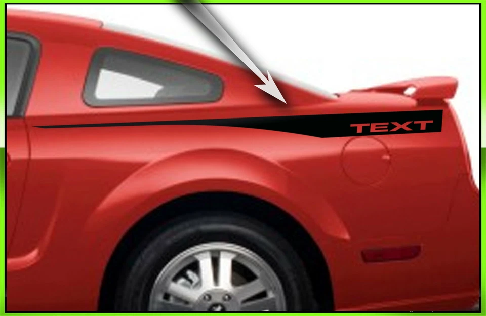 Rayas de carreras laterales de cuarto de panel para Ford Mustang 2 2005-2009 Foto 1 de 1