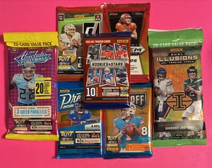 🎆NFL LOT- Illusions Absolute Cello’s—prestige Prizm Donruss RnS Playoff Packs