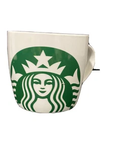 Starbucks Coffee Mug Mermaid Logo White Green Wide Mouth 14 oz - 2016 - White - Picture 1 of 12