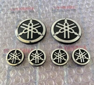 6x Insignia de horquilla de afinación 3D plateada 25 50 mm calcomanía emblema para tanque para R1 R6 R3 R7 - Imagen 1 de 3