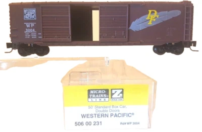 Z MTL 506 00 231 50ft Std Box Car Double Doors Western Pacific WP - Image 1 of 2