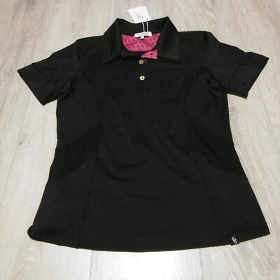 Camisa polo de golf grande para mujer FIA GREEN negra manga corta EE. UU. NUEVA CON ETIQUETAS Foto 1 de 4
