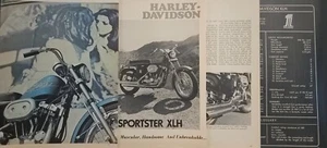 1971 Harley Davidson Sportster XLH 6pg Motorcycle Test Article - Picture 1 of 1