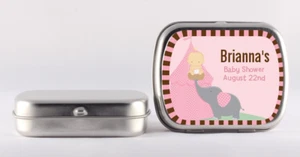 Peanut Girl Mint Tin Stickers - Baby Shower Favor - Personalized Mint Tin Labels - Picture 1 of 3