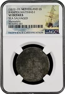VOC Shipwreck Treasure Coin MERESTEIN | Arendschelling Kampen 1612-1619 - Picture 1 of 4
