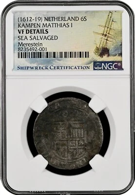 VOC Shipwreck Treasure Coin MERESTEIN | Arendschelling Kampen 1612-1619 - Image 1 of 4