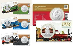 2022 Australian Rail Trains VIC NSW TAS QLD Rail (4) 50 Cents And Cards - Bild 1 von 5