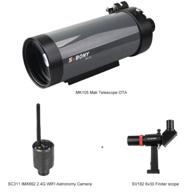 SVBONY MK105 Astronomical Telescope / SC311 WIFI Camera / SV182 6x30 Finderscope - Image 1 of 4