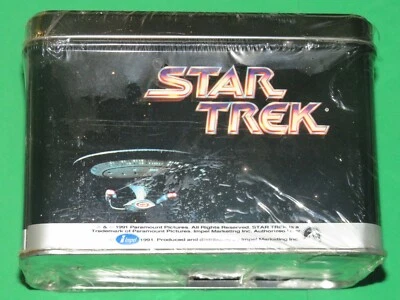 1991 Star Trek 25º Aniversário 310 Cartões Conjunto de Fábrica Lata Selada com 4 Hologramas - Imagem 1 de 4