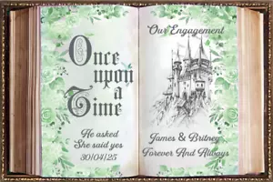 Customized Once Upon a Time Backdrop Fairy Tale Books Photo Background Banner - Picture 1 of 5