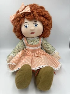 Vintage Handarbeit Puppe Stoffpuppe Stoffpuppe Retro 50er Mädchen 20" groß kitschig Dekor - Bild 1 von 9