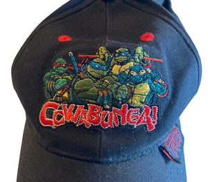 Sombrero Tortuga Ninja Adolescente Mutante COWABUNGA Bordado Ajustable 2005 Mirage - Imagen 1 de 6
