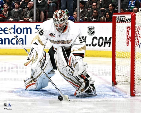 John Gibson Anaheim Ducks Unsigned NHL Debut 16" x 20" Photo - Fanatics Cover