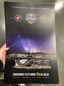 2021 Las vegas bowl game poster program Arizona State Wisconsin 12/30/21 - Picture 1 of 2