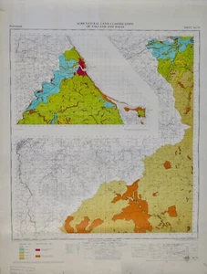Original Geo.Map of Northumberland, Berwick etc.1965.Colourful & Graphic.30x40". - Picture 1 of 6