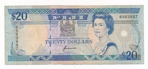 Fiji $20 20 Dollars ND (1992) Sign. Kubuabola P. 95 F+/VF QEII Note - Bild 1 von 2