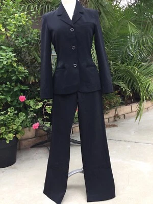 2 pc ADEC2 Philippe Adec Women Business Pant suit Black size 34 (2) - Image 1 of 4