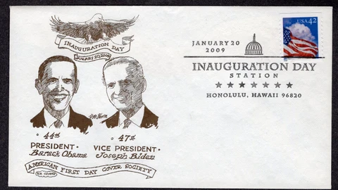 2009 1st Obama-Biden Inauguration - EM Covers Honolulu Inaugural Cover MU312 Cover