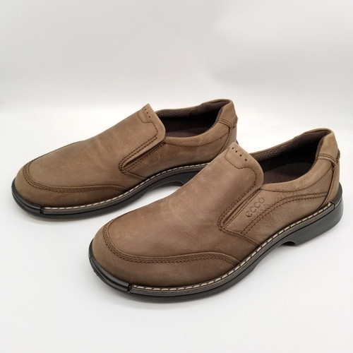 Scarpe mocassini uomo Ecco Fusion slip on taglia 6 6 5 pelle marrone casual ufficio