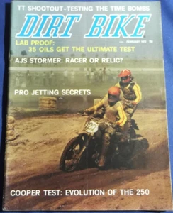 DIRT BIKE MAGAZINE-FEB 1973-AJS 250 STORMER-250 COOPER-2 STROKE OILS-ONTARIO MX - Picture 1 of 9
